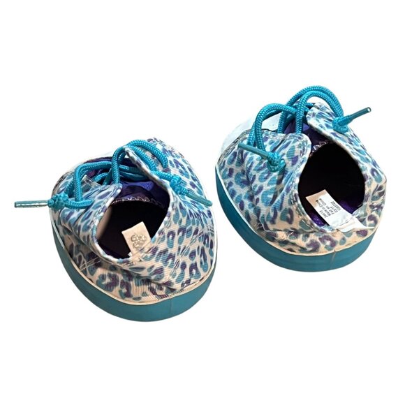 Build-A-Bear Blue & Leopard Print Shoes With Laces - Picture 3 of 3